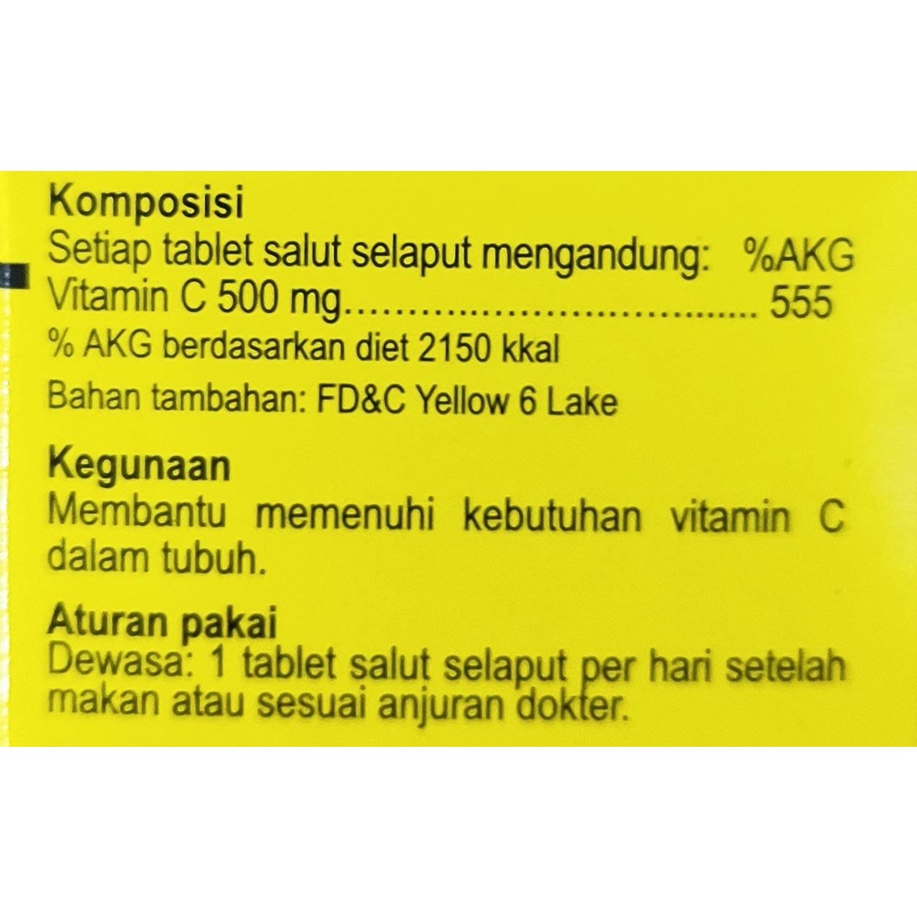 Hevit C 500 MG / 1000 MG / PLUS / B Komplek / Vitamin E / Zinc / 10 Kaplet