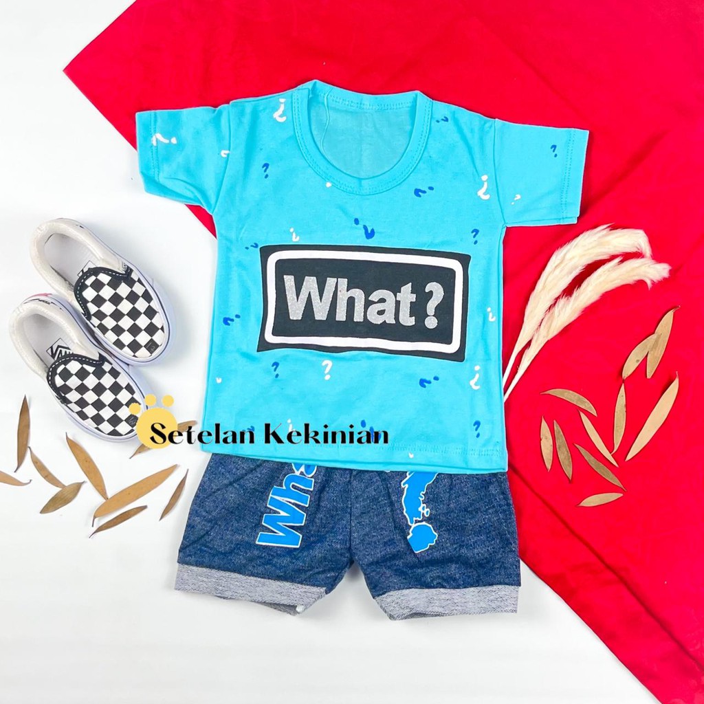 [SK] Setelan Baby 0 sampai 3 bulan Pakaian Anak Bayi Kaos Anak Retro Set Cowok Pendek 1 Tahun