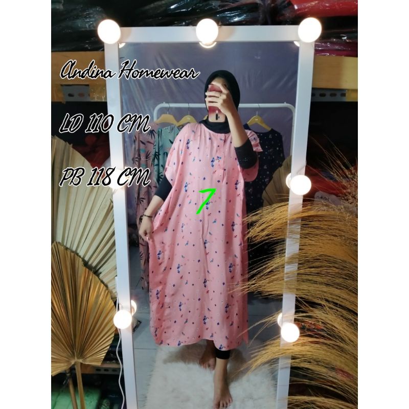 ANDINA HOMEWEAR DASTER KALONG KANCING 3, RAYON PREMIUM LD 110 CM