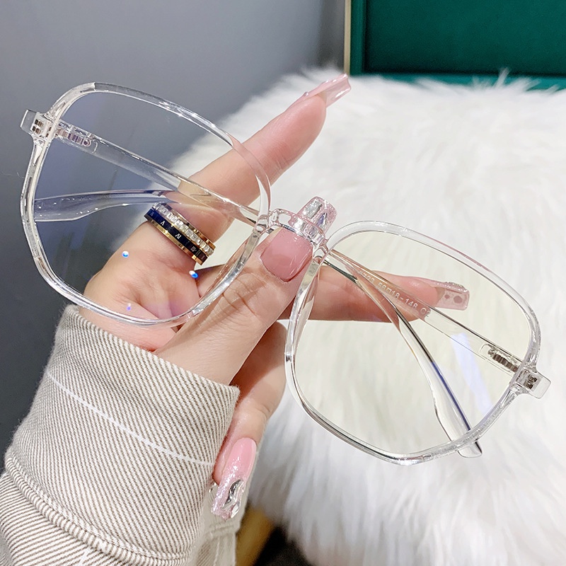 Kacamata Polygonal anti blue light Gaya Eropa Dan Amerika Untuk Wanita