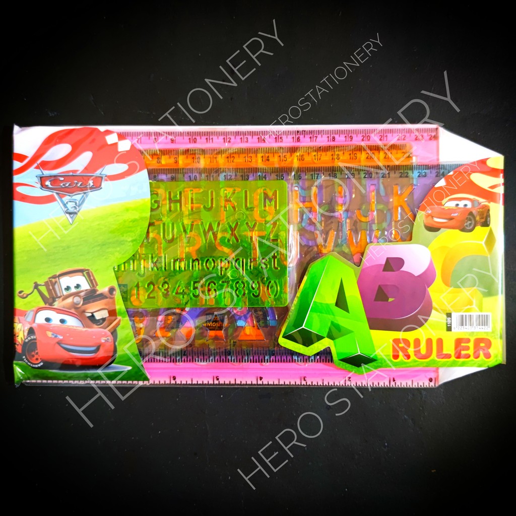 

Set penggaris cetakan template ruler moshi huruf 4 ukuran
