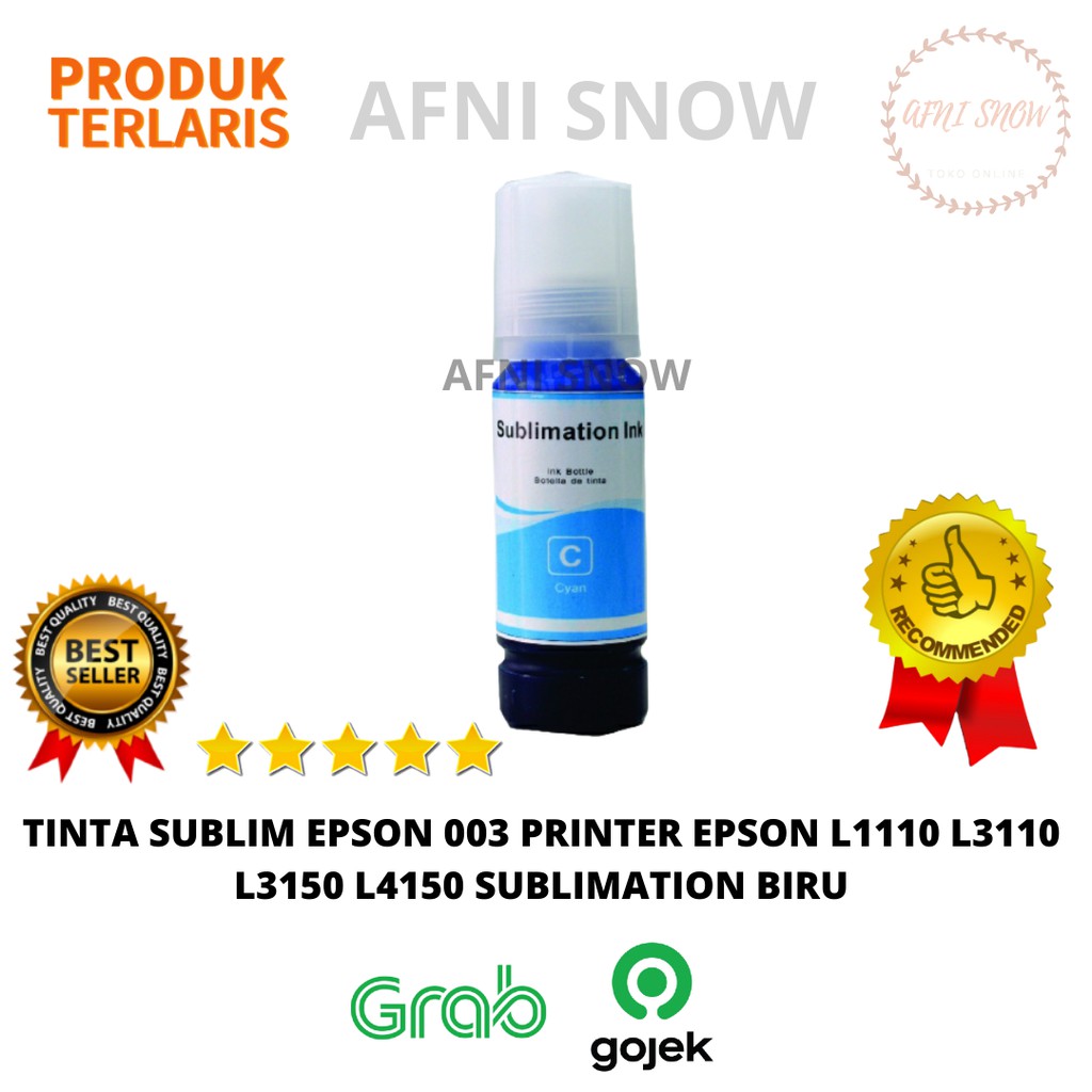 Tinta Sublim Epson 003 Sublimation Ink Sublime L1110 L3110 L4160 L5190 - Biru - Cyan