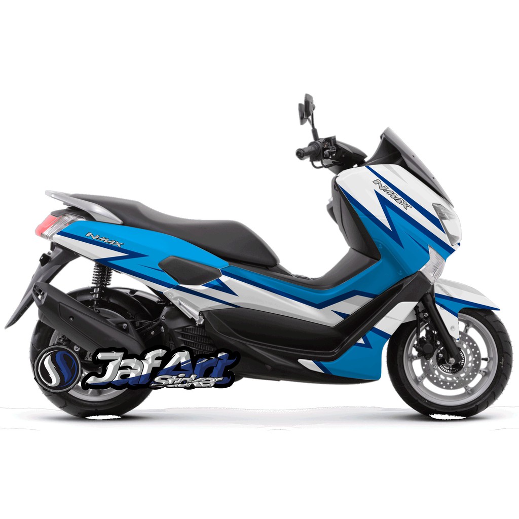 decal sticker Nmax full body biru putih