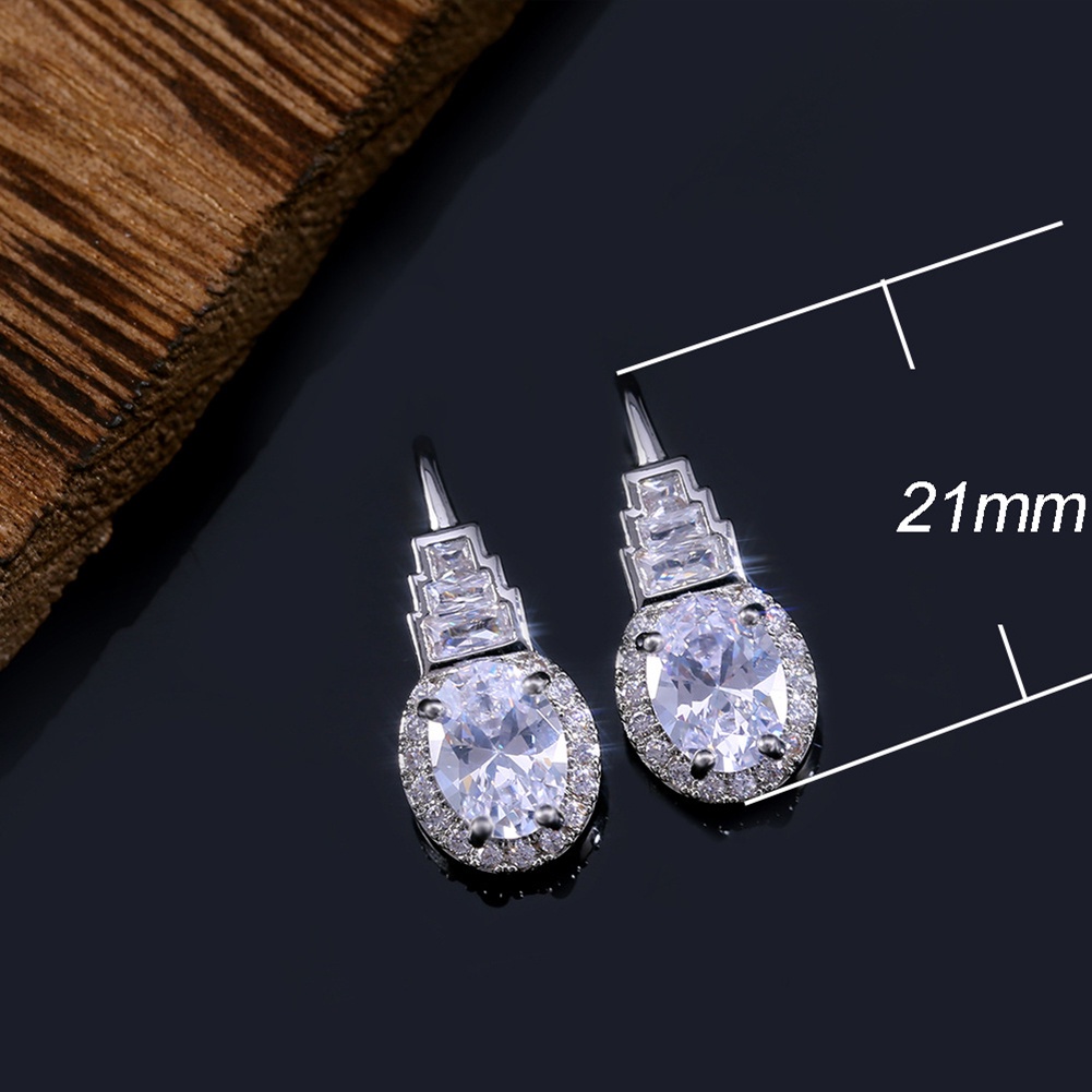 Hu Hu Hu Hu Hu Alat Bantu Pasang Kacamata♡ Anting Kait Gantung Wanita Desain Pagoda Hias Cubic Zircon Untuk Hadiah