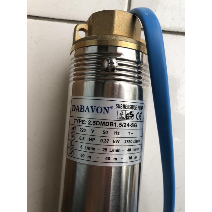 Pompa Submersible/Satelit Dabavon 2,5" 0,5 Hp + Kabel 40M
