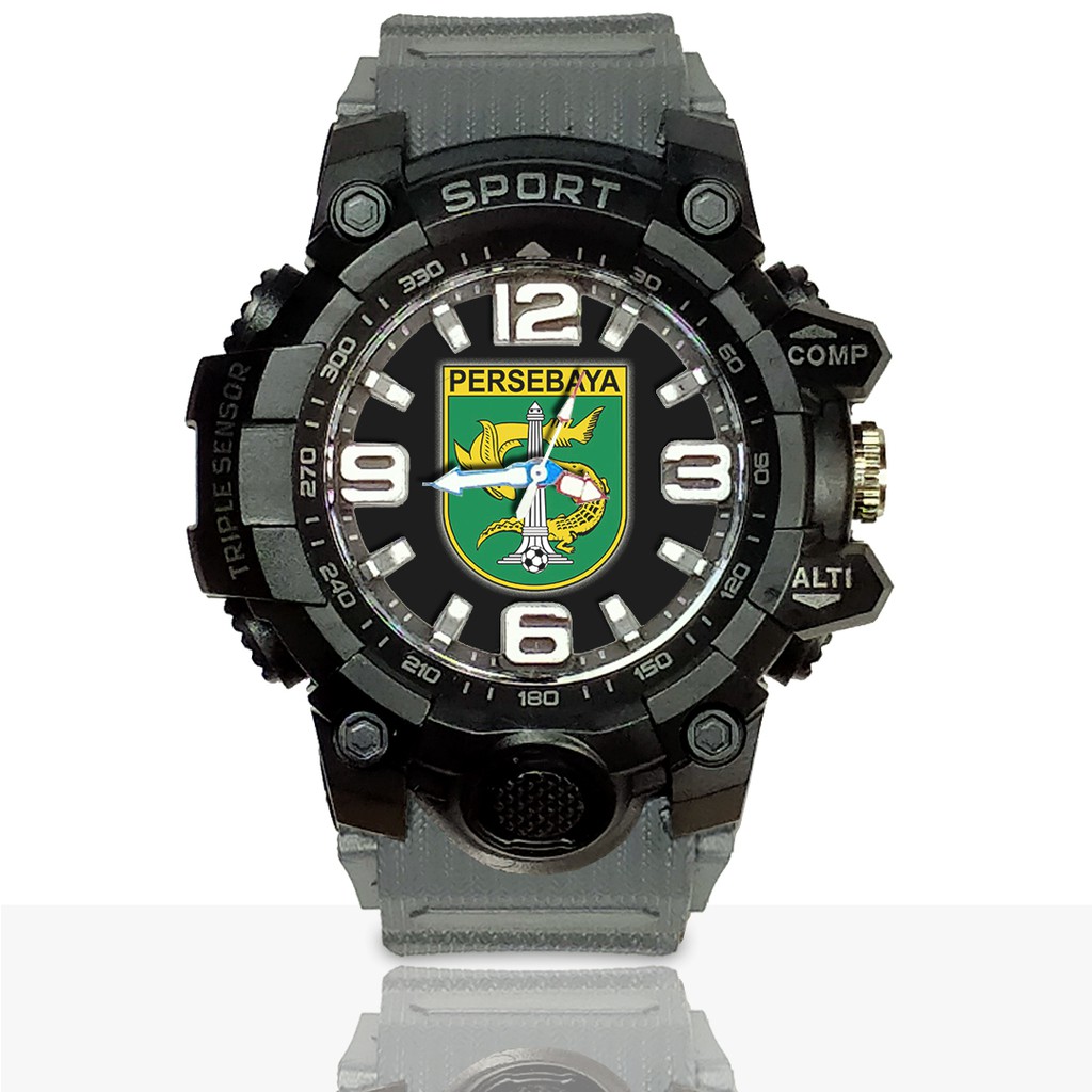 Jam Tangan Custom PERSEBAYA Ruber- Water Resistant