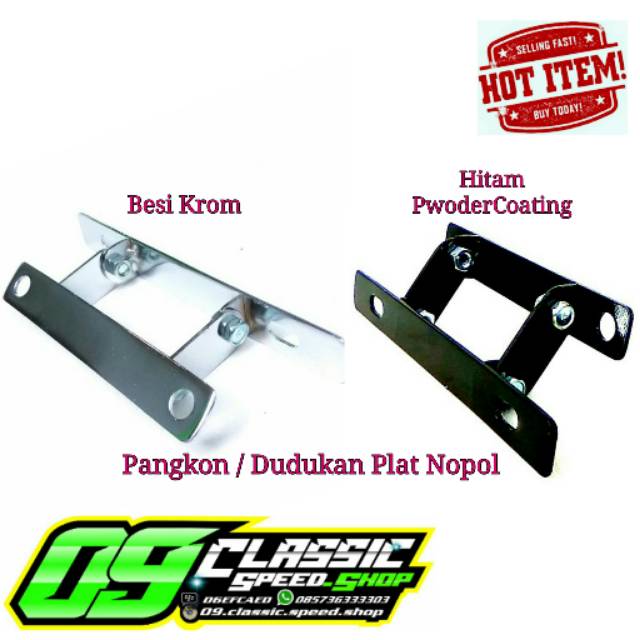 Pangkon dudukan plat nomor nopol CB GL Pro max Tiger Megapro Scorpio
