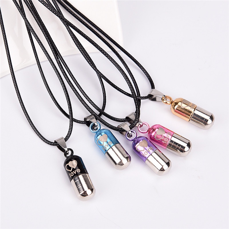 Kalung Liontin Bahan Metal Desain Guci Abu Kremasi Untuk Kenangan