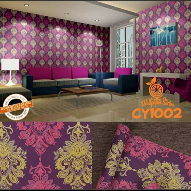 Walpaper dinding cantik ukuran 45cm X 10m - wallpaper dinding murah motif cantik