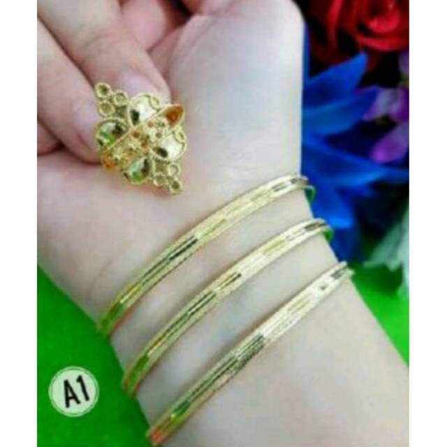 Xuping gelang cincin lapis emas 24k