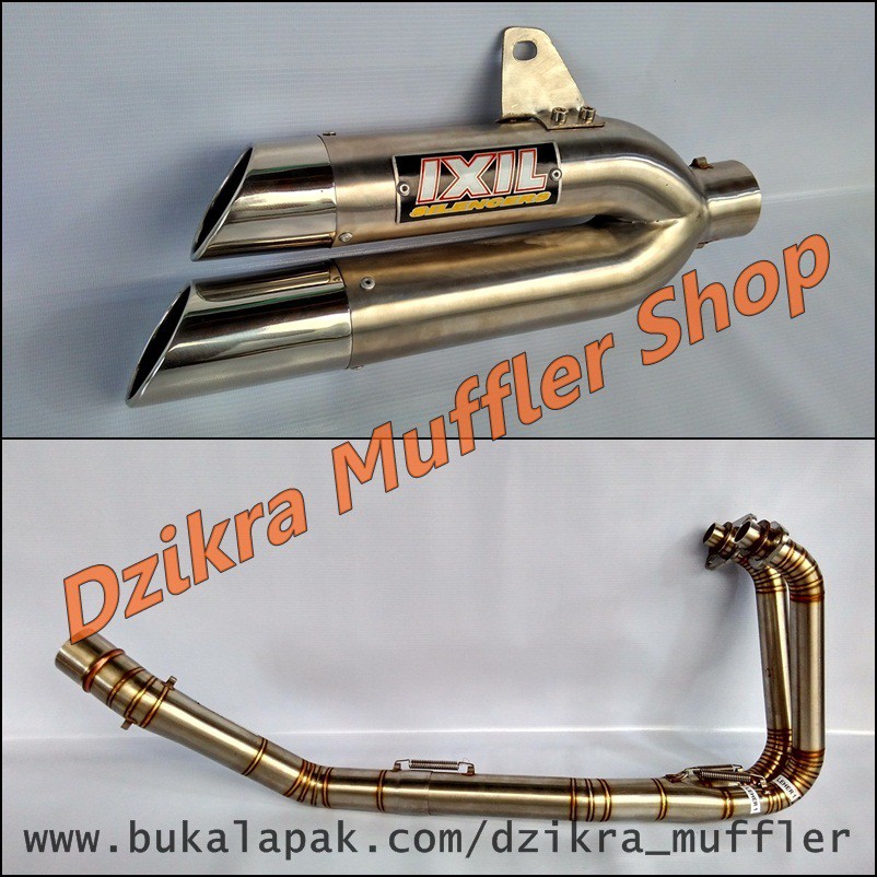 Knalpot racing IXIL L2x titan for Ninja 250 karbu / fi - R25 - MT25 - CBR250RR