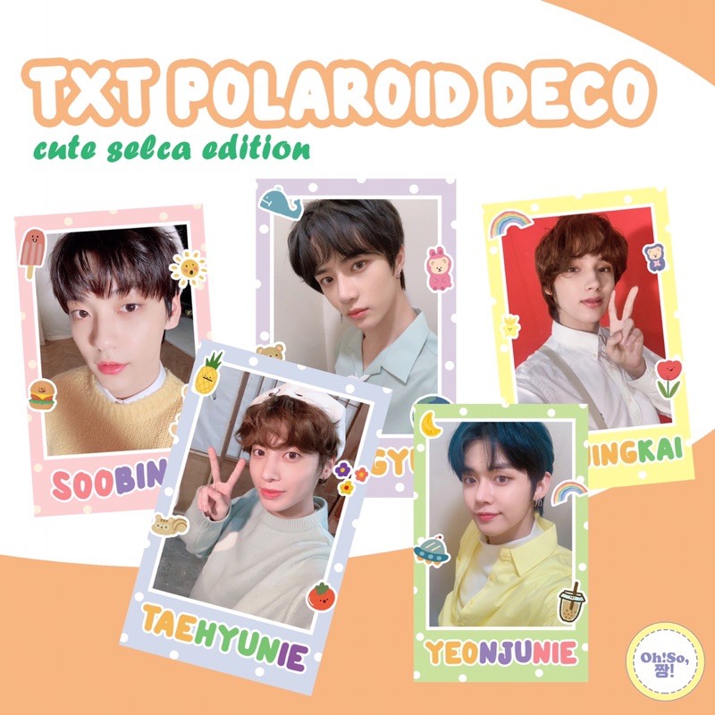 TXT CUTE POLAROID PHOTOCARD DECO