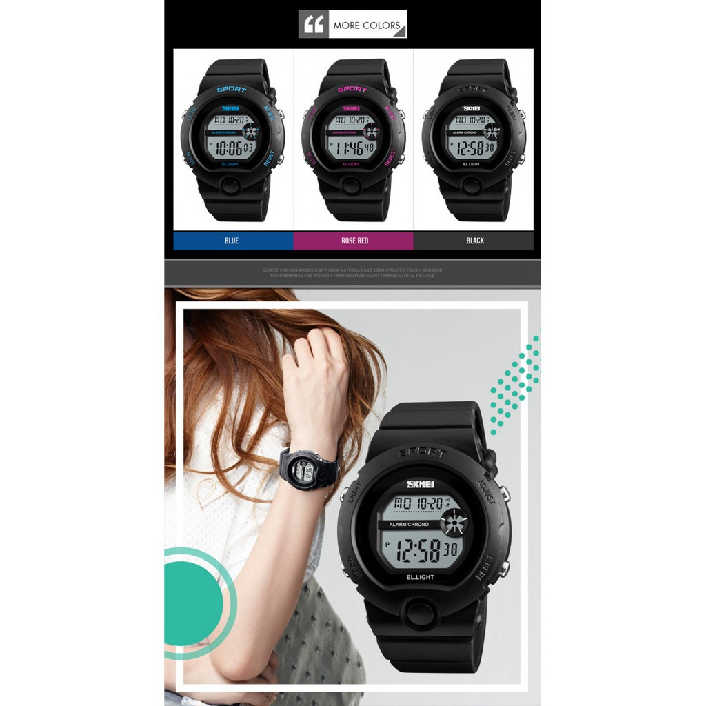 Jam Tangan Wanita / Digital SKMEI 1334 / Original SKMEI Water Resistant