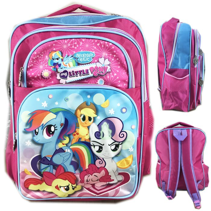 TAS ANAK KARAKTER PROMO RANSEL SEKOLAH ANAK SD MY LITTLE PONY BLUE PINK PRADA
