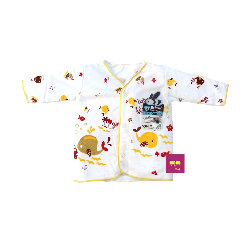 Ikono 3 Pcs Baju Bayi Newborn Lengan Panjang Motif Rifani-2