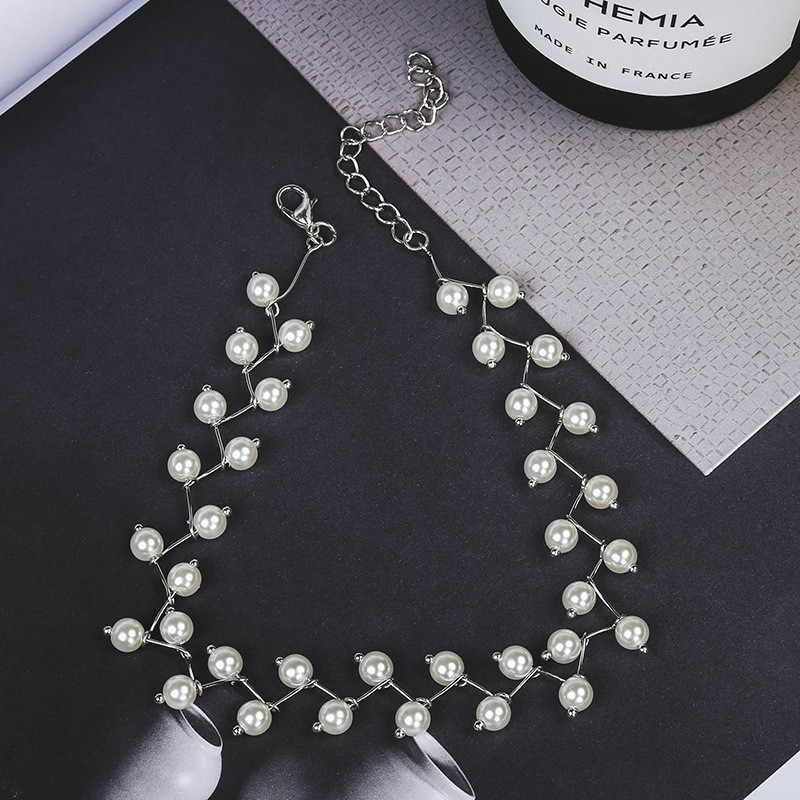 Fashion niche clavicle chain pearl simple collar short neckband neck chain