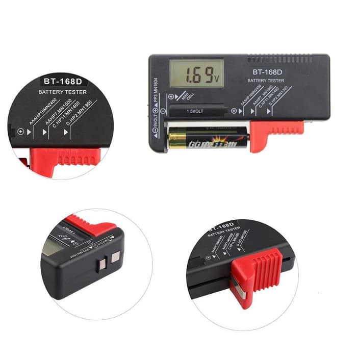 BT-168D Alat Tes Baterai Digital 1.5V dan 9V