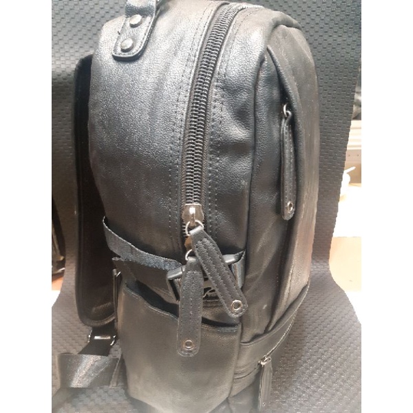 Ransel kulit Tas punggung pria/wanita kulit import Elegant