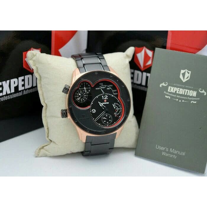 Jual EXPEDITION 6737   E6737 ROSEGOLD BLACK  GARANSI RESMI 1TAHUN Berkualitas