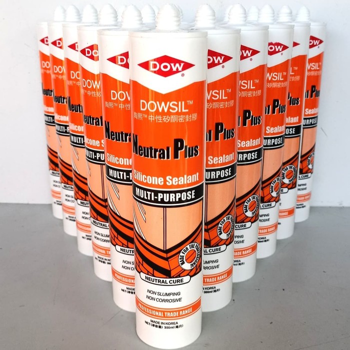 

lem dowsil silicone sealant n plus 300ml warna:clear,black,white,grey clear bening