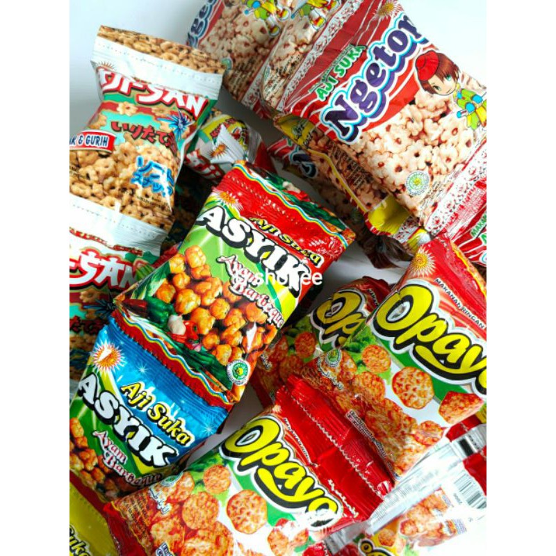 

Snack jadul sukiyaki/astaga/asyik/pang"korea /ajisan/changro isi 10s @8gram