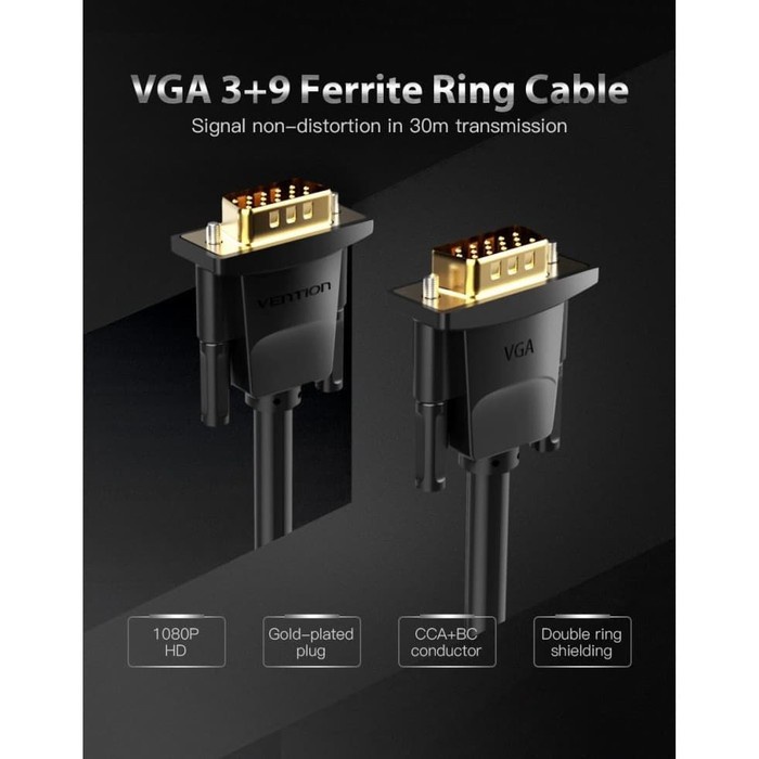 Vention Kabel VGA Male to Male Digital Video HDTV Gold Plated Premium - DAE