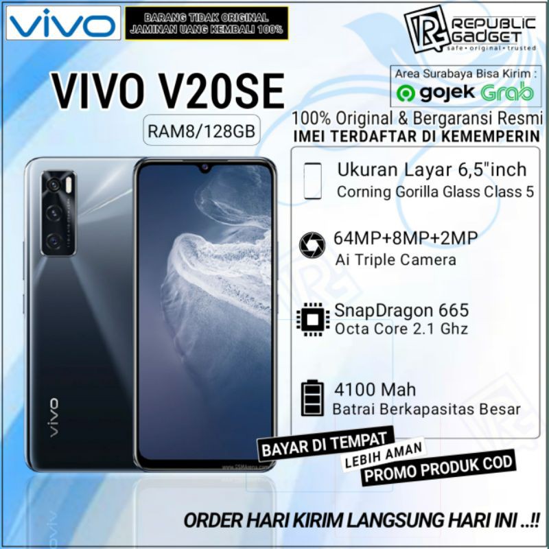 Vivo V20 SE Ram8/128Gb Garansi Resmi 1Tahun Resmi | Shopee