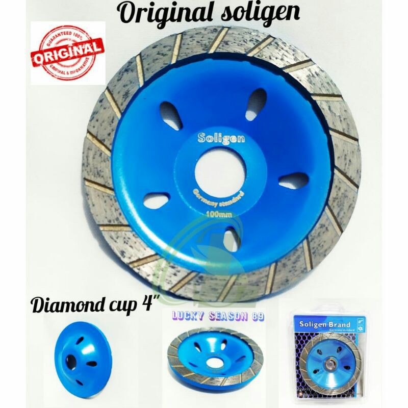 Diamond Cup 4&quot; Soligen Turbo/ Batu Gerinda Mangkok Murah/Diamond Whell