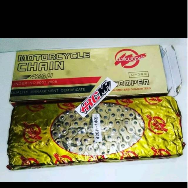 Rantai Rante Emas Gold Chain Wilwood 428H-140L 428X140 428 H 140 L TEBAL R15 KLX 150 CRF VIXION OLD LAMA OVI NEW NVL NVA