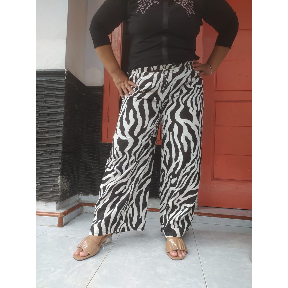 KULOT ZEBRA//KULOT ANIMAL MOTIF ZEBRA//KULOT HIGHWAIST RAYON