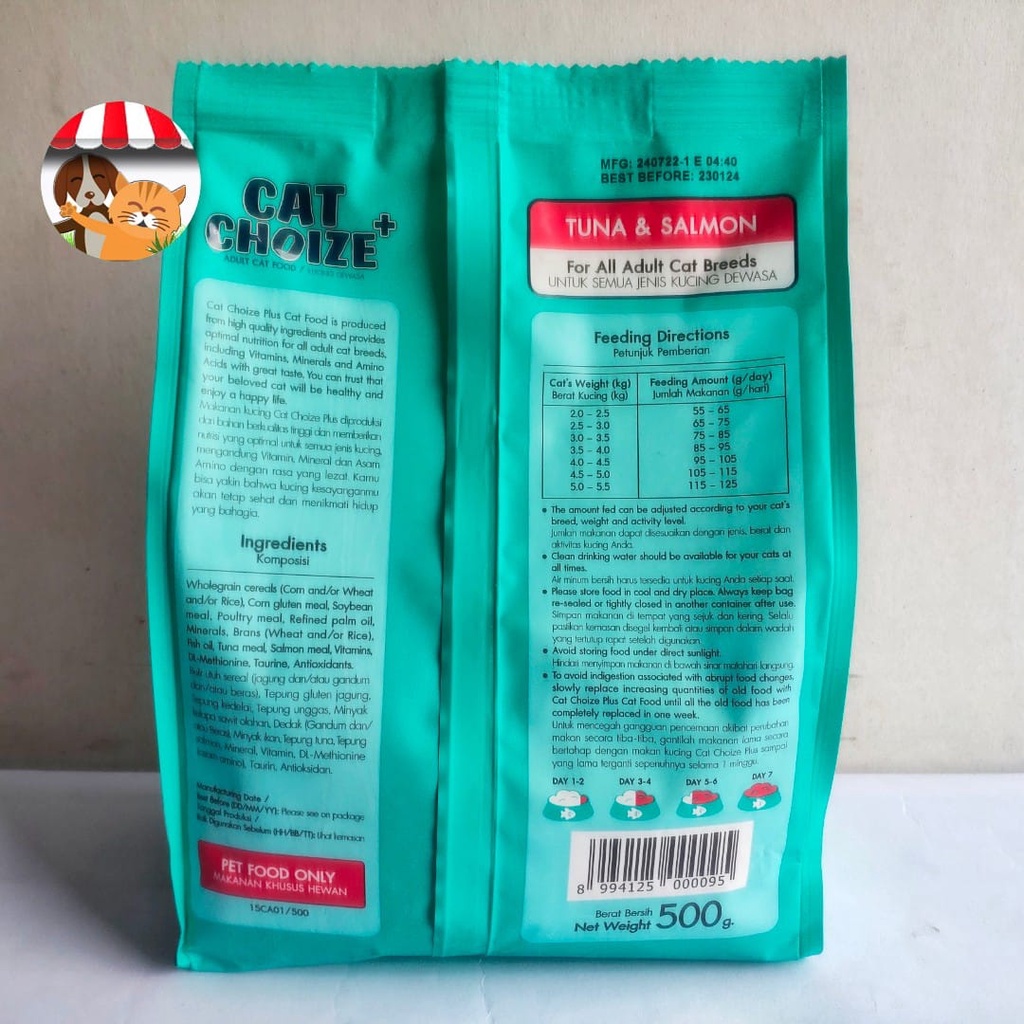 Cat Choize Plus Adult Tuna Salmon 500gr - Makanan Kucing Dewasa