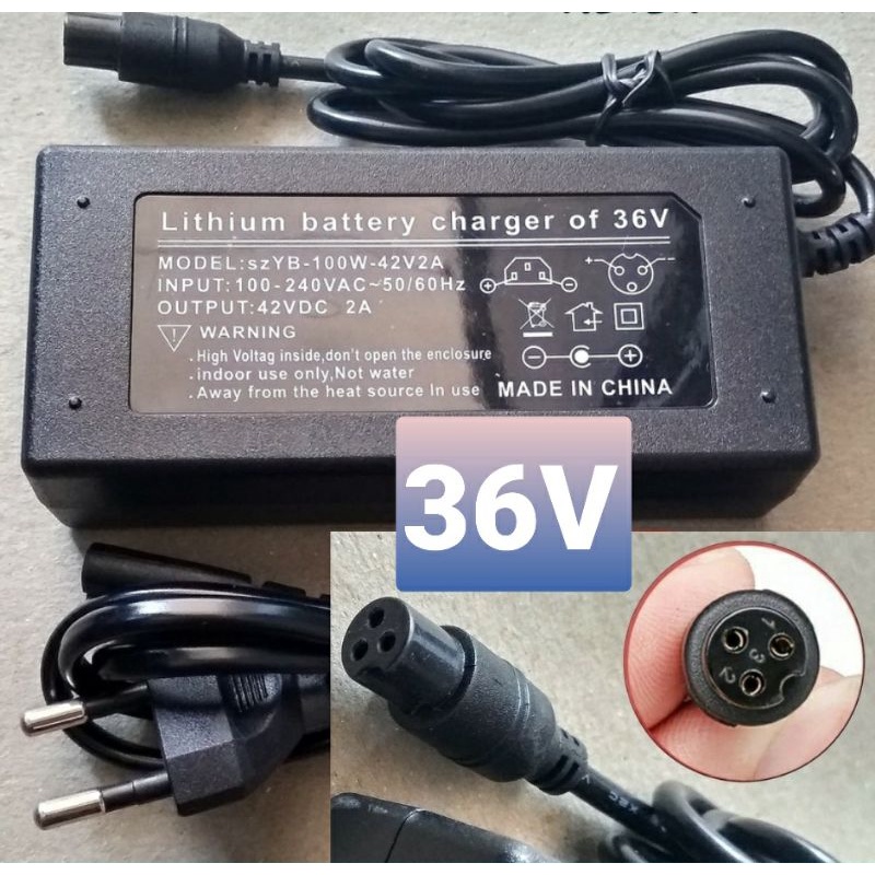 Charger Baterai Aki Serbaguna Motor Skuter Sepeda Elektrik Listrik 48V 111107