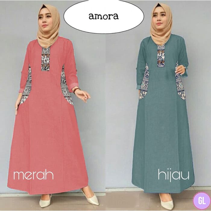 66119 Maxi Amora/Maxi Dress/Dress Muslim/Maxi Songket/Baju Muslim