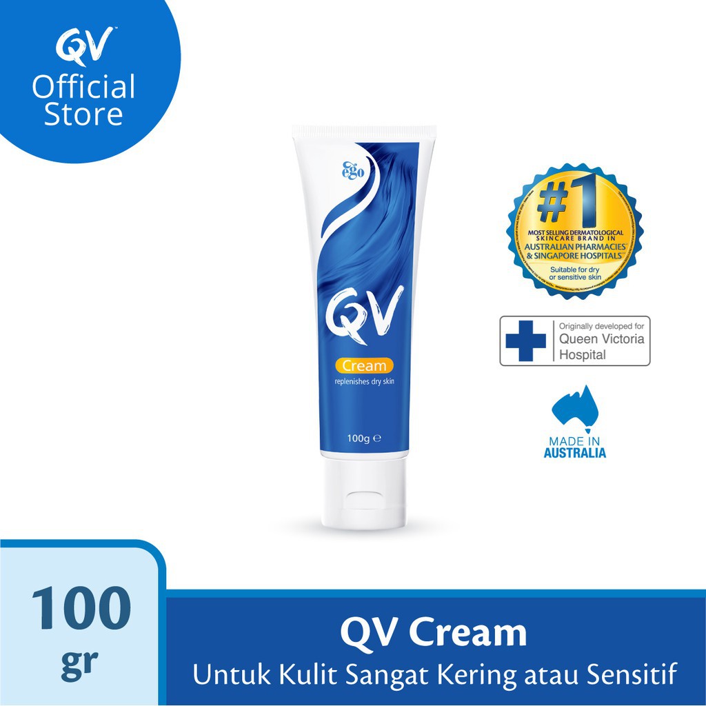 [FREE QV GENTLE WASH 250g] QV Cream Replenishes Dry Skin 100g