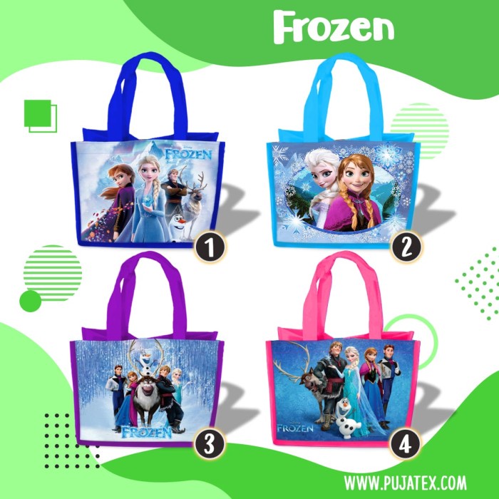 

Tas souvenir Goodie Bag custom ultah Aqiqah natal karakter Frozen