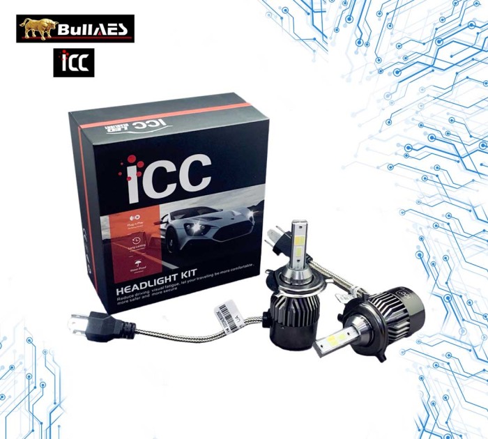 LAMPU LED HEADLAMP H4 3 WARNA Icplus MERK ICC 3600 Lumens