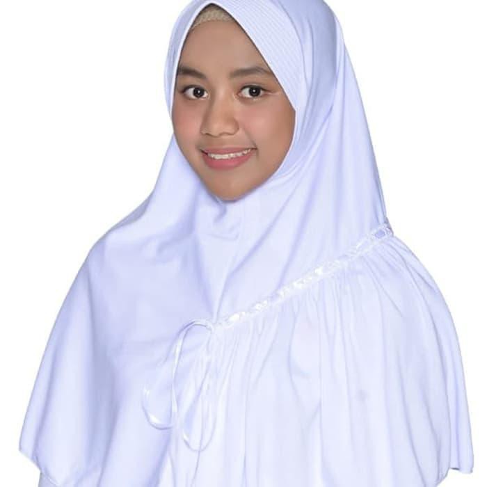terbaru Kerudung Sekolah Rabbani Amira terbaru jilbab instan bergo hijab best - Putih
