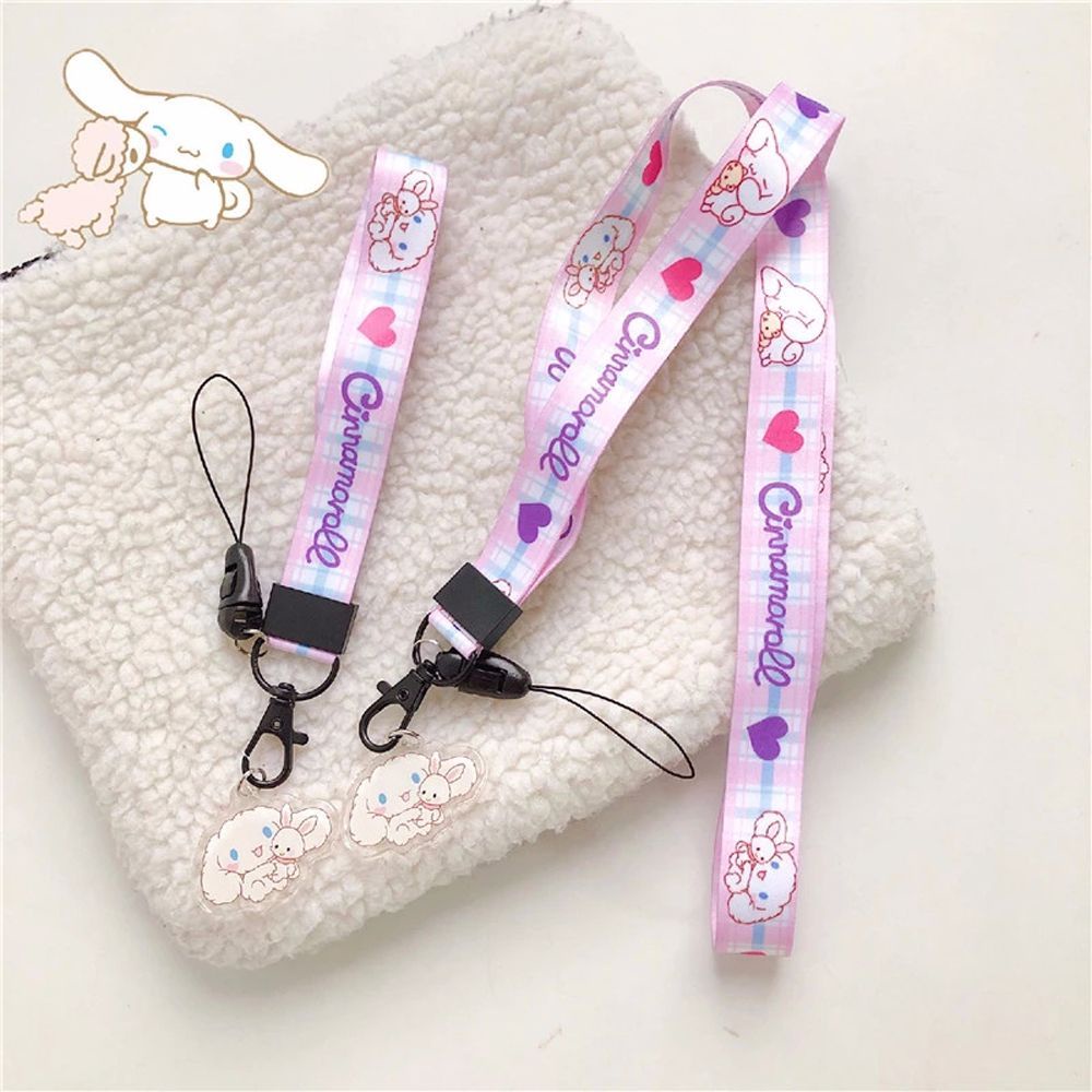 LANFY Cute Certificate lanyard Cartoon Cartoon Hang Rope Mobile Phone Straps Neck Lanyards Webbing Hang Rope Gifts Multi-function High Quality Cartoon Pendant Mobile phone lanyard