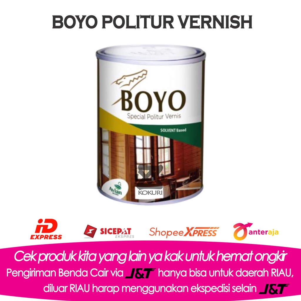 VERNIS KAYU BOYO 1 LITER / VERNISH BOYO