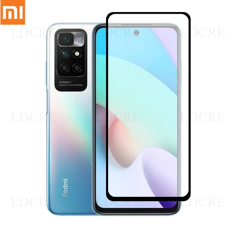 Xiaomi Redmi 10 Tempered Glass Kaca 9D Full Layar Full Lem Anti Gores TG Redmi 10