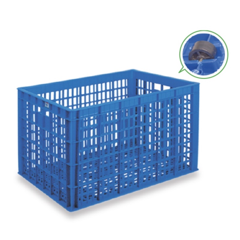 Green Leaf 2225 LR Container Jumbo Dengan Roda Keranjang Industri Box Besar Krat Plastik Storage Mul