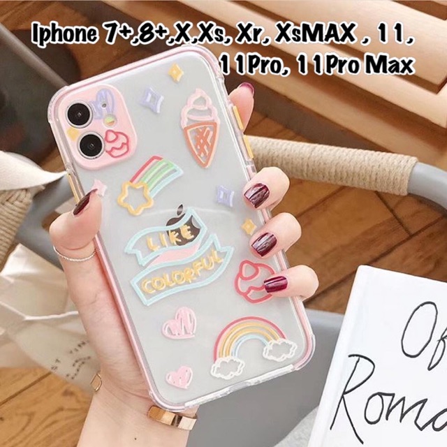 colorful rainbow Case Iphone 7plus 8plus 7 8 plus 7+ 8+ X Xs Xr XsMAX 11 11pro 11promax 11 pro max