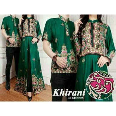 CP KHIRANI BAJU  MUSLIM MURAH COUPLE  BATIK MODERN SARIMBIT 