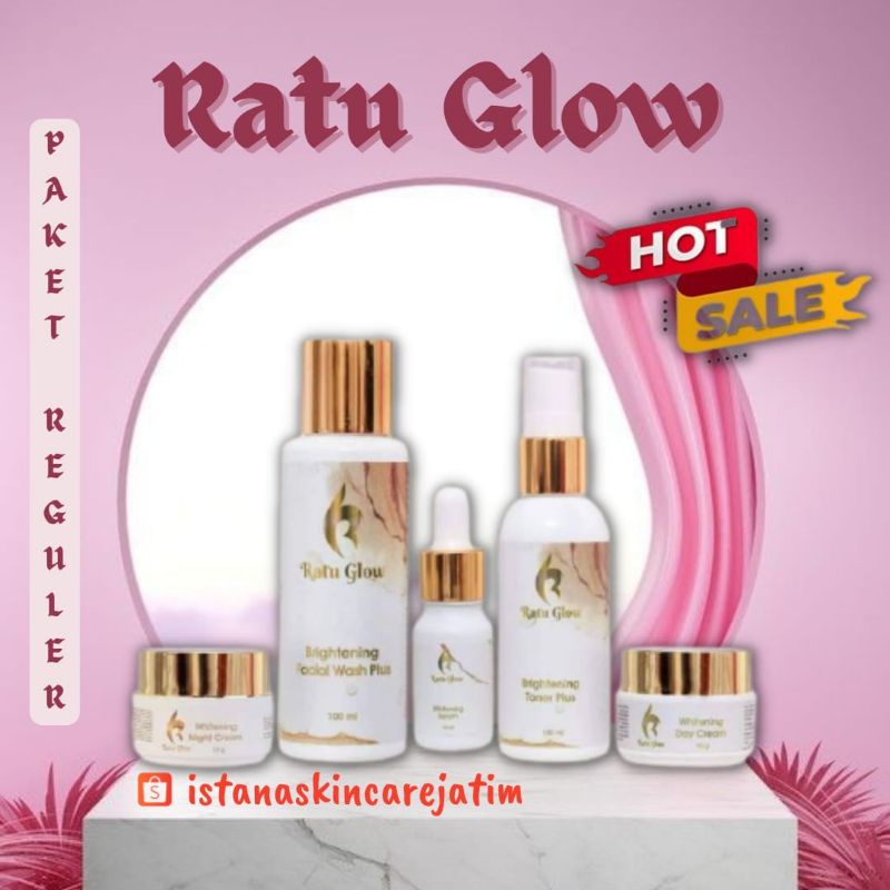 Ratu Glow Skincare Original BPOM paket acne brightening jerawat flek kusam Lo