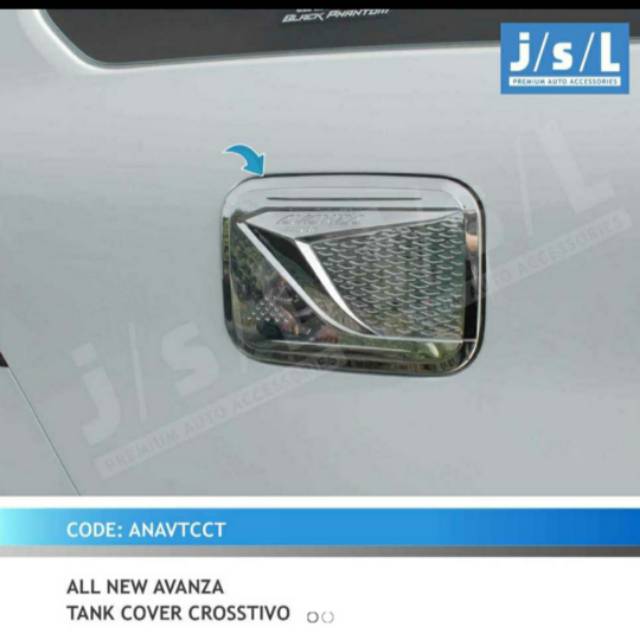 Tank cover/ tutup tangki mobil Avanza/ Xenia 2012-2019 crosstivo chrome jsl