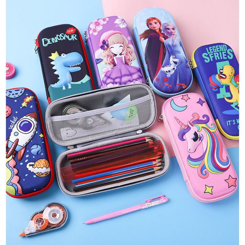 NEW ARRIVAL KOTAK PENSIL IMPORT BAHAN HIGH QUALITY/TEMPAT PENSIL MURAH MODEL CUTE/KOTAK PENSIL IMPORT/KOTAK PENSIL TERBARU/TEMPAT PENSIL ANAK/TEMPAT PENSIL IMPORT/KOTAK PENSIL TIMBUL/KOTAK PENSIL SPIDERMAN ASTRONOT UNICORN CARS/TEMPAT PENSIL PRINCES