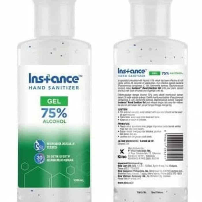 Instance Hand Sanitizer Alkohol 75% Gel - Isi 100ml