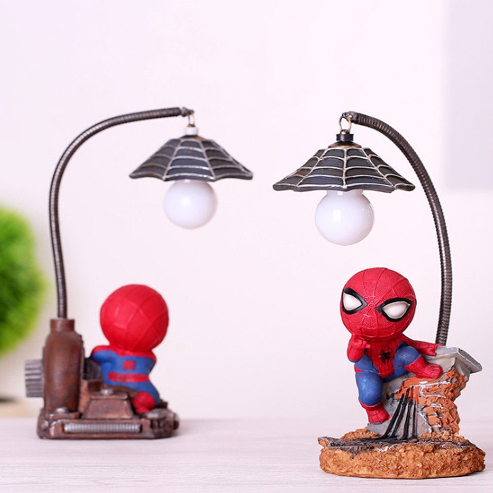 Spiderman Lampu Tidur Led Resin Spider Man Lampu Untuk Anak Kamar Anak Dekorasi Kiri Rumah Hadiah Natal Ulang Tahun