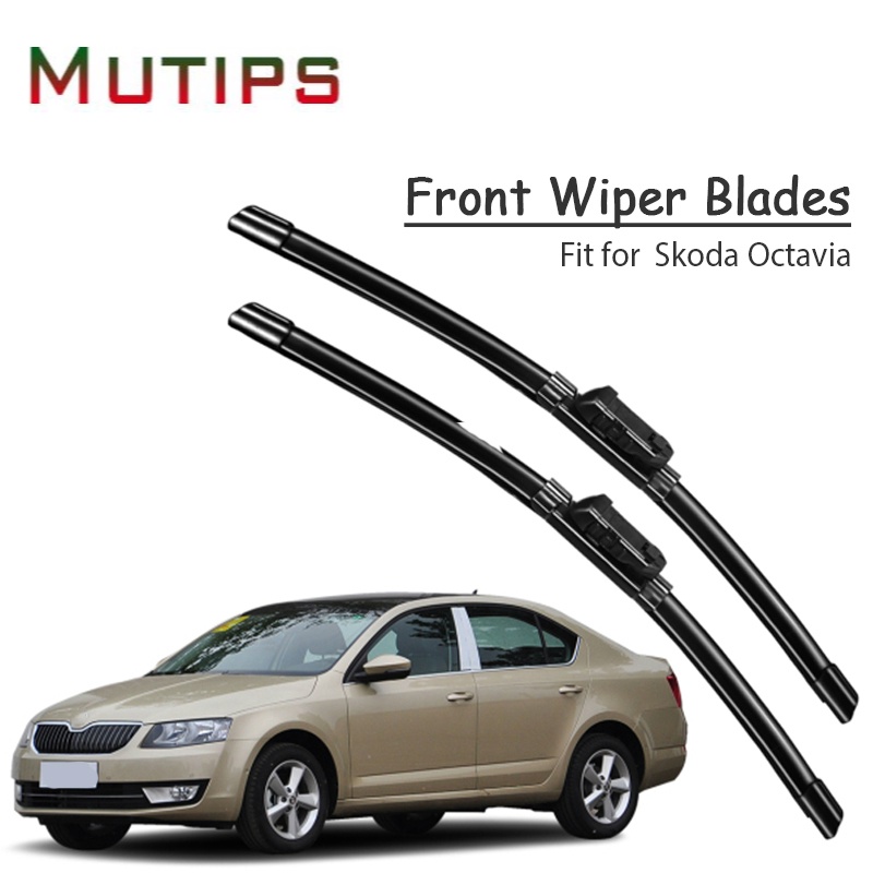 1 Set Karet Wiper Depan Mobil Untuk Skoda Octavia A5 A7 MK2 MK3 2017-2004