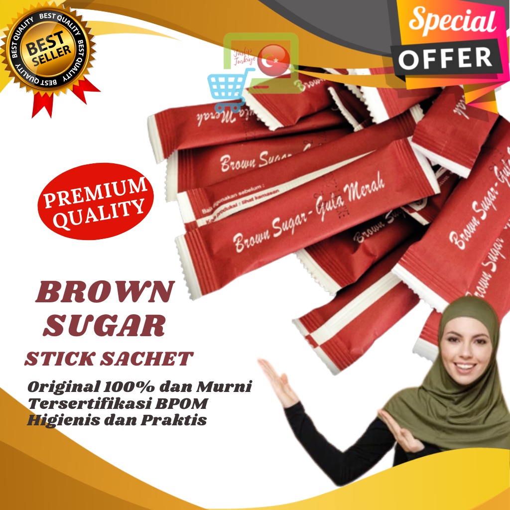 

BROWN SUGAR / GULA MERAH / KEMASAN STICK TERMURAH KEMASAN SACHET TERSEDIA 125 PCS TERBARU / GULA SEMUT